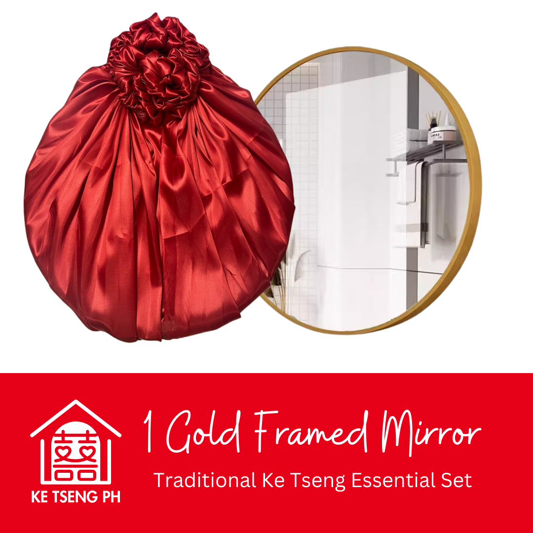 Gold Framed Mirror - Traditional Essential Ke Tseng Set - Ke Tseng PH